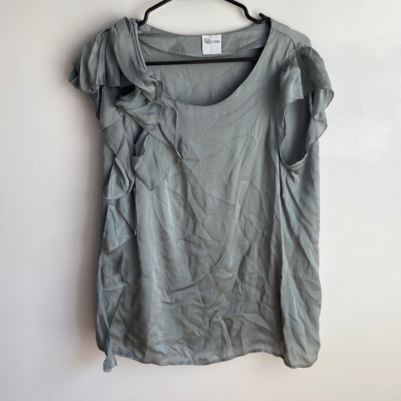 Red Valentino Silk Grey Sleeveless Blouse - Picture 1 of 3
